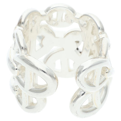 HERMES Chaine d'Ancre Enchainee GM Silver Ring Size ONE SIZE