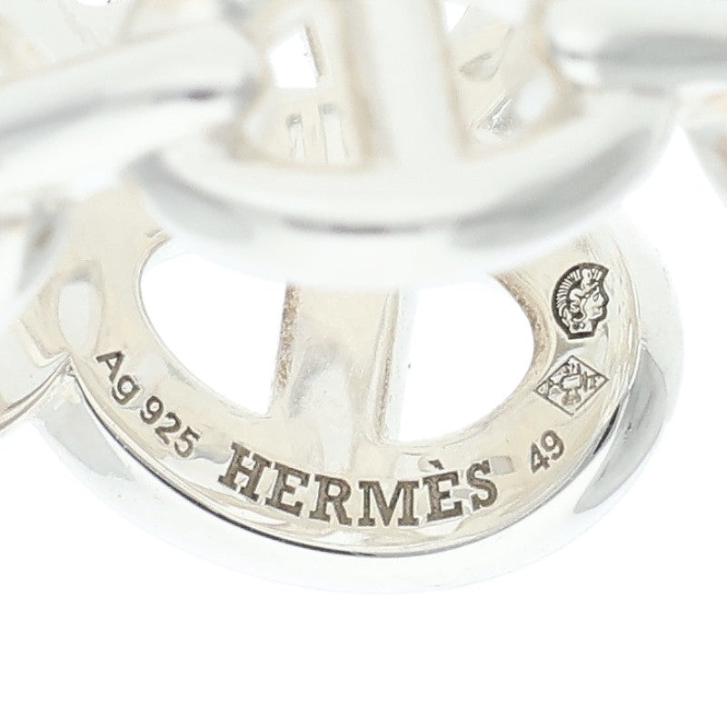 HERMES Chaine d'Ancre Enchainee GM Silver Ring Size ONE SIZE