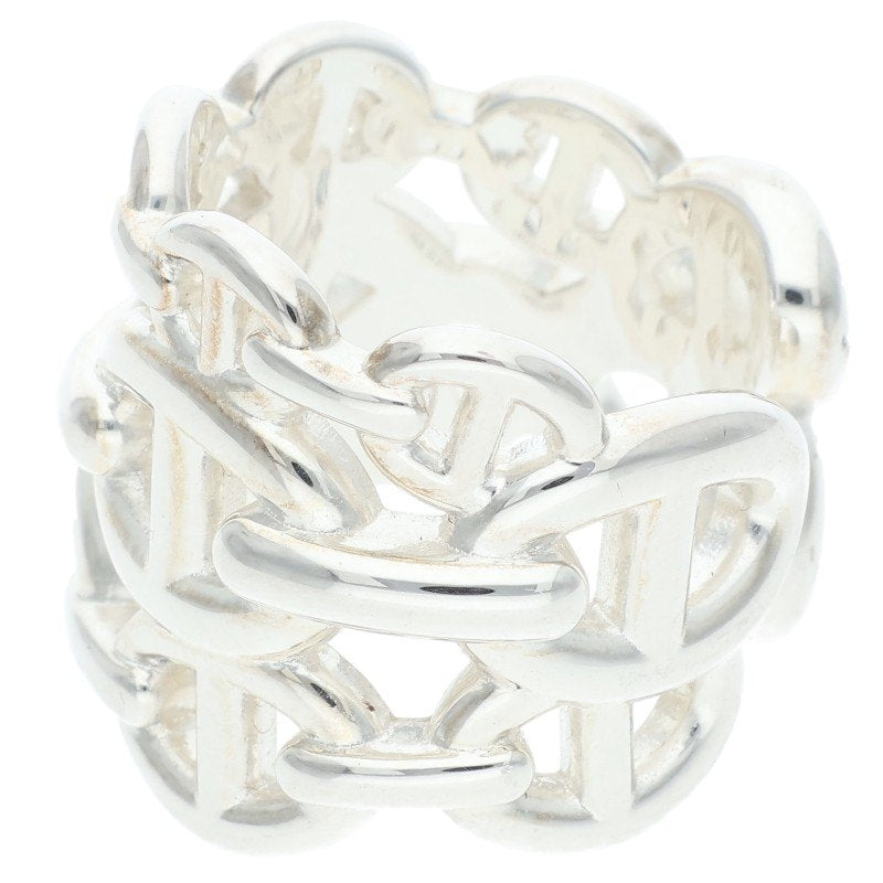 HERMES Chaine d'Ancre Enchainee GM Silver Ring Size ONE SIZE