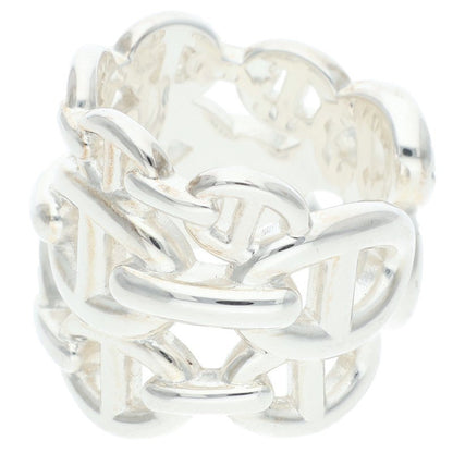 HERMES Chaine d'Ancre Enchainee GM Silver Ring Size ONE SIZE