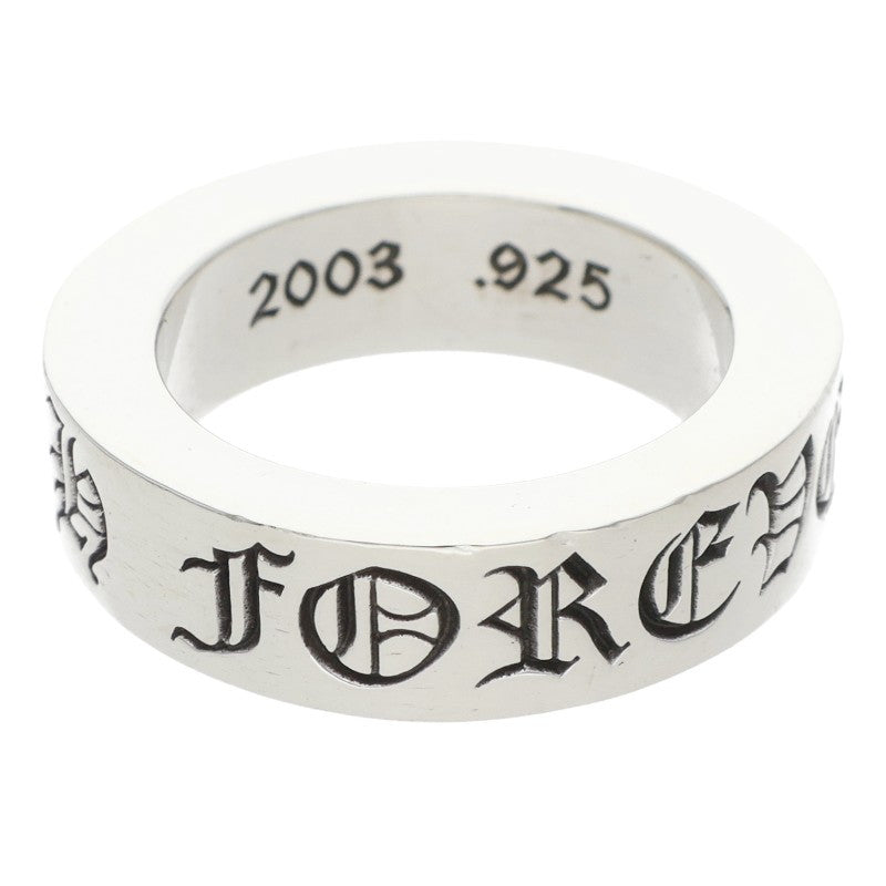 Chrome Hearts 6mm Spacer Forever Silver Ring Size US 5