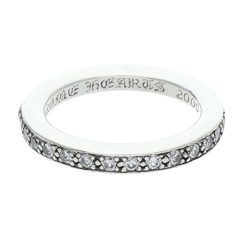 Chrome Hearts Genuine PAVE Diamond Silver Ring Size US 6