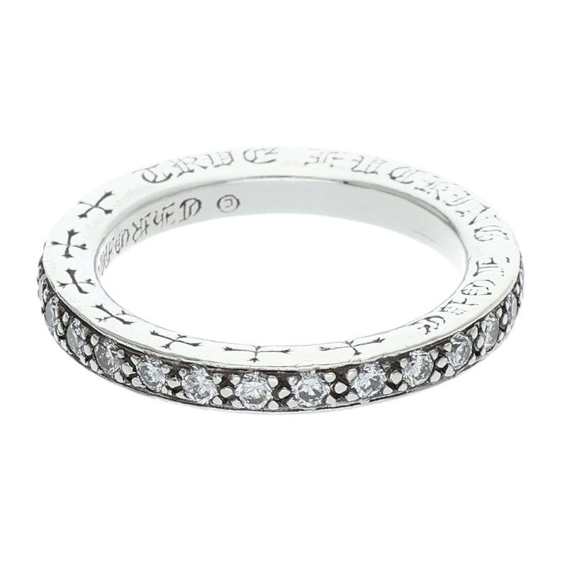 Chrome Hearts Genuine PAVE Diamond Silver Ring Size US 6