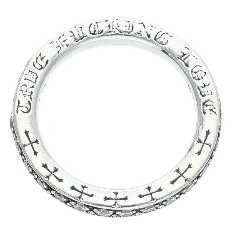 Chrome Hearts Genuine PAVE Diamond Silver Ring Size US 6