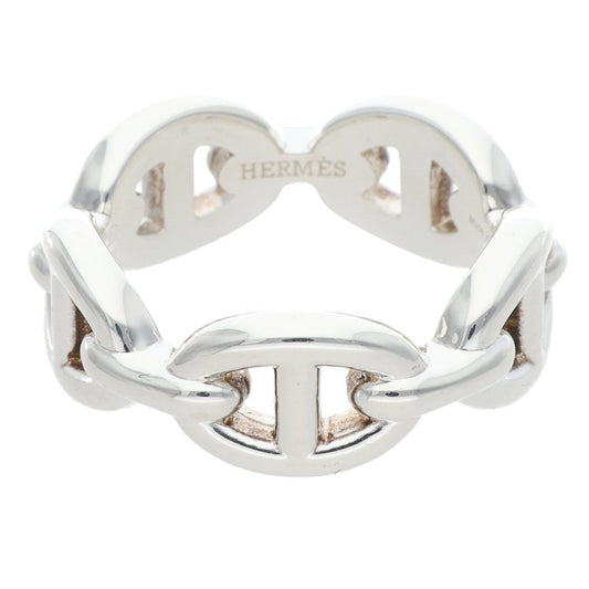 HERMES Chaine d'Ancre Enchainee PM Silver Ring Size ONE SIZE