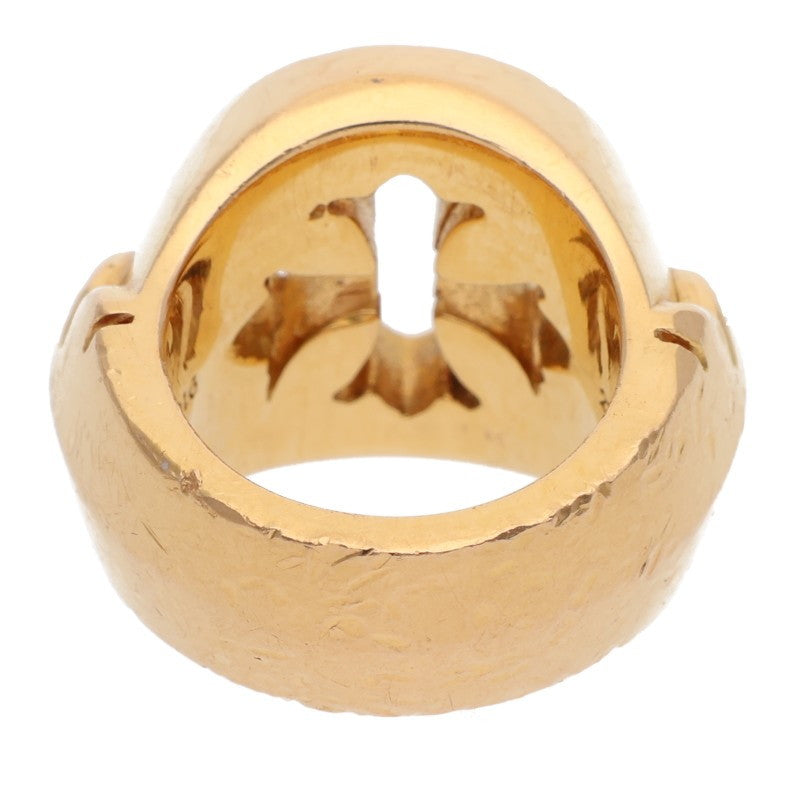 Chrome Hearts 22K OPEN PLS Gold Ring Yellow Size JP 9
