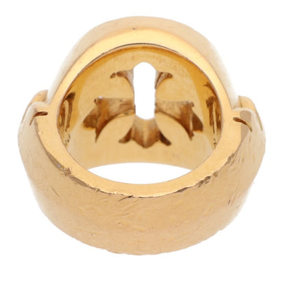 Chrome Hearts 22K OPEN PLS Gold Ring Yellow Size JP 9