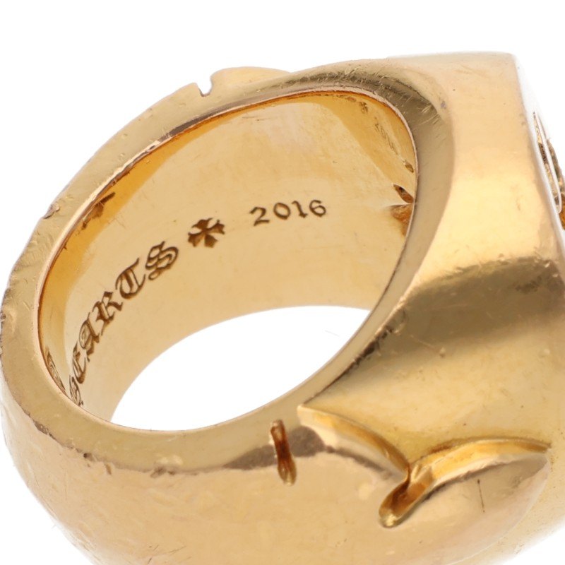 Chrome Hearts 22K OPEN PLS Gold Ring Yellow Size JP 9