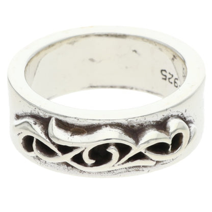 Chrome Hearts DBL Narrow Vine Band Silver Ring Size US 10.5
