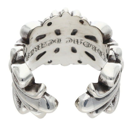 Chrome Hearts DBL Floral Cross Silver Ring Size ONE SIZE