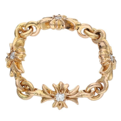 Chrome Hearts 22K Tiny E CH Plus Diamond Gold Size ONE SIZE