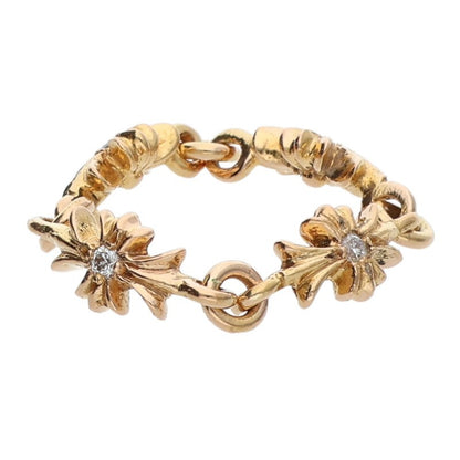 Chrome Hearts 22K Tiny E CH Plus Diamond Gold Size ONE SIZE