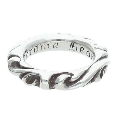 Chrome Hearts SCRL BAND Silver Ring Size US 4.5