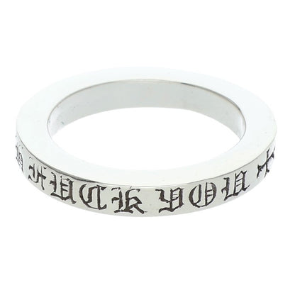 Chrome Hearts 3mm Spacer FUCKYOU Silver Ring Size ONE SIZE