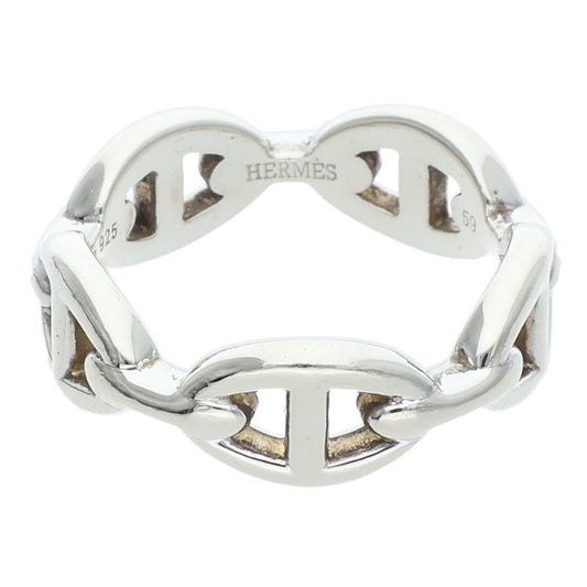 HERMES Chaine d'Ancre Enchainee PM Silver Ring Size ONE SIZE