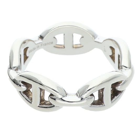 HERMES Chaine d'Ancre Enchainee PM Silver Ring Size ONE SIZE