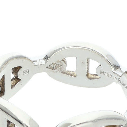 HERMES Chaine d'Ancre Enchainee PM Silver Ring Size ONE SIZE