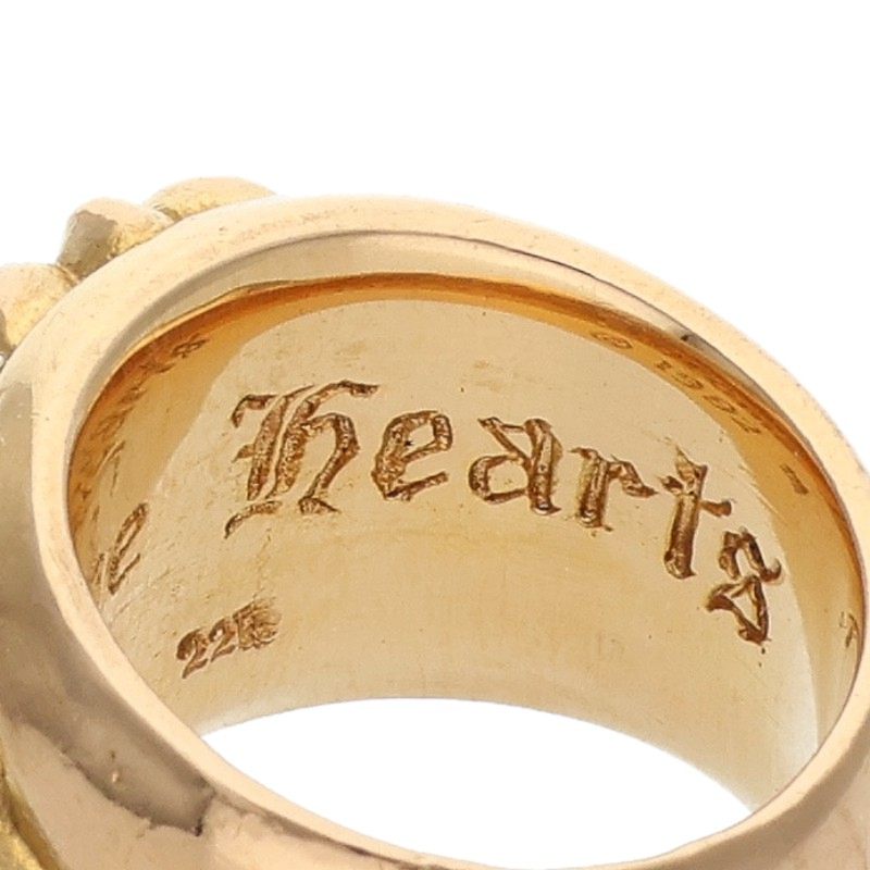 Chrome Hearts 22K Floral Cross Gold Ring Size JP 6