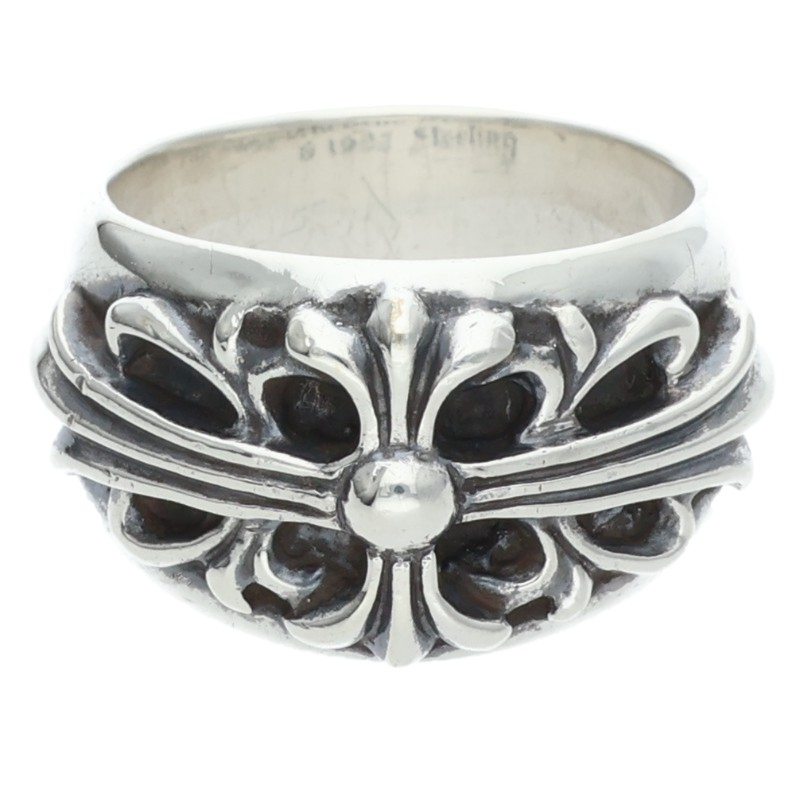 Chrome Hearts FLRL CRS Sterling Silver Ring Size ONE SIZE