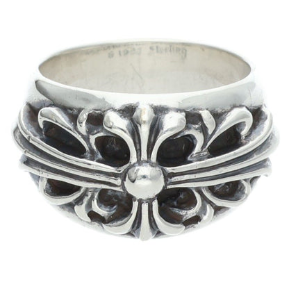 Chrome Hearts FLRL CRS Sterling Silver Ring Size ONE SIZE