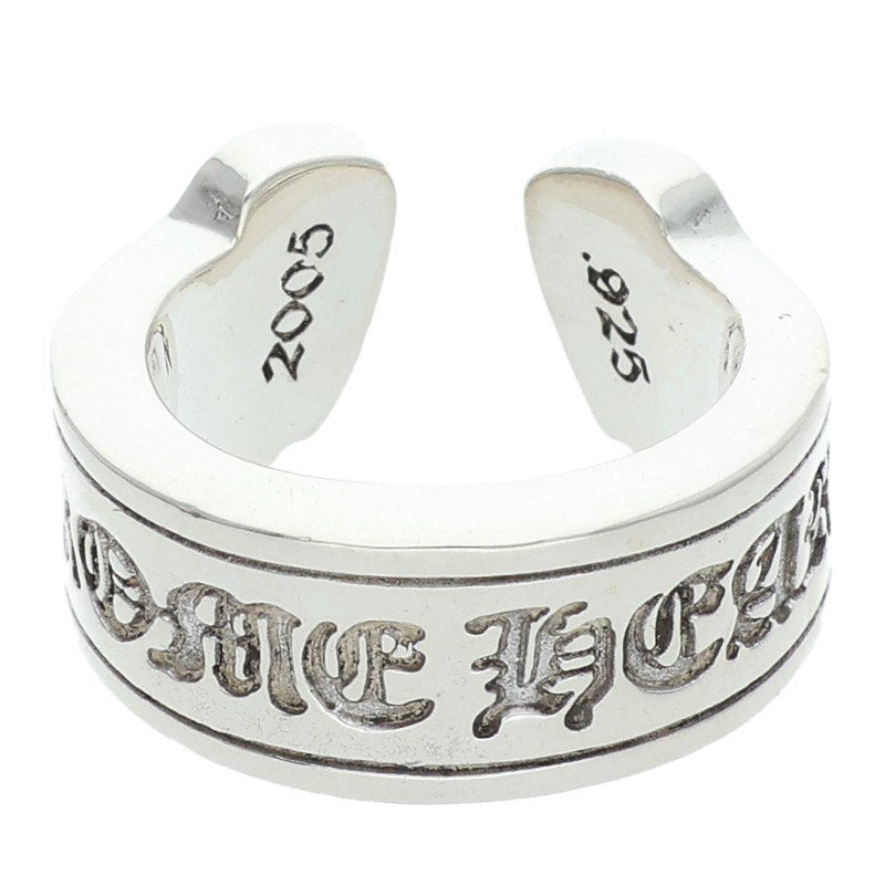 Chrome Hearts LG SCROLL LABEL Silver Ring Size US 5.5