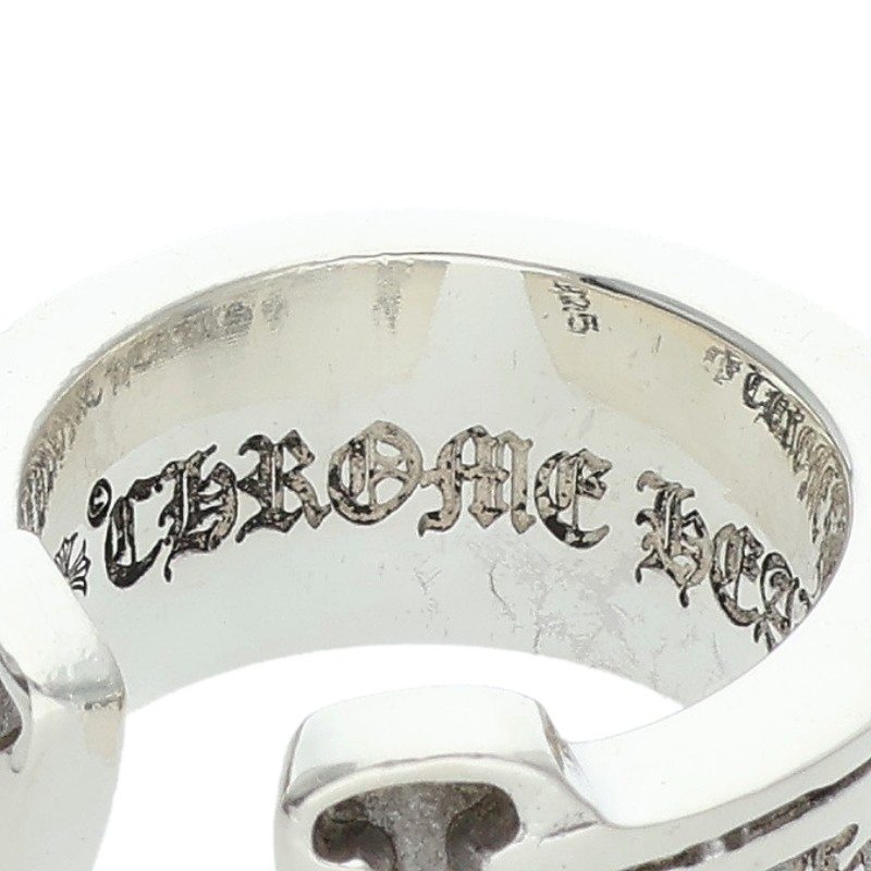 Chrome Hearts LG SCROLL LABEL Silver Ring Size US 5.5