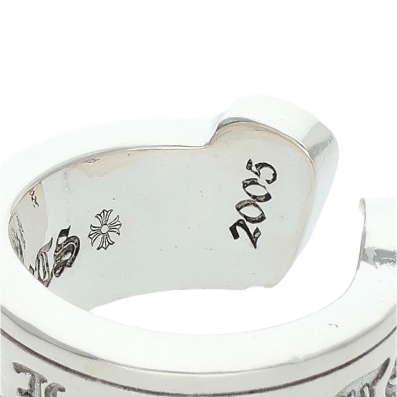 Chrome Hearts LG SCROLL LABEL Silver Ring Size US 5.5