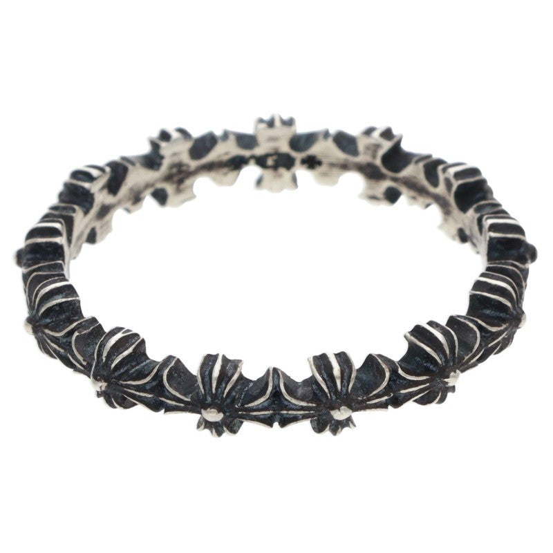 Chrome Hearts Tiny E CH Plus Band Silver Ring Size US 8