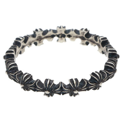 Chrome Hearts Tiny E CH Plus Band Silver Ring Size US 8