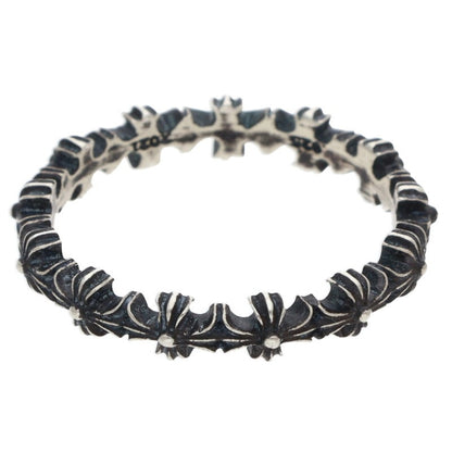 Chrome Hearts Tiny E CH Plus Band Silver Ring Size US 8