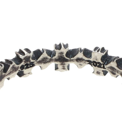 Chrome Hearts Tiny E CH Plus Band Silver Ring Size US 8