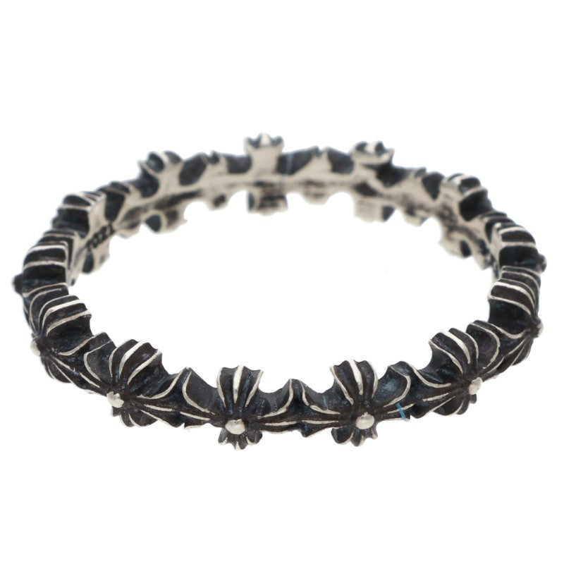 Chrome Hearts Tiny E CH Plus Band Silver Ring Size US 8