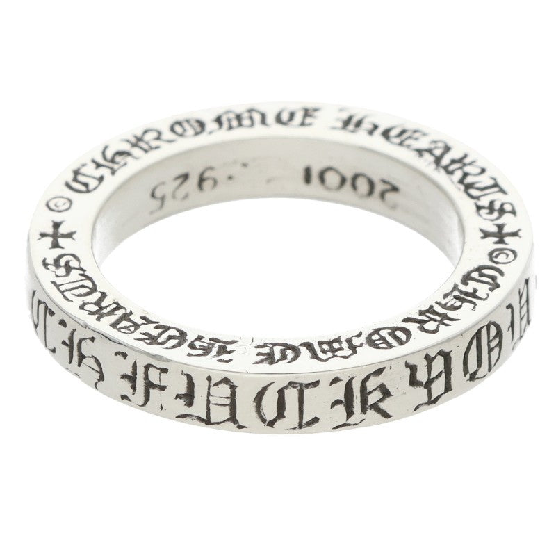 Chrome Hearts 3mm Spacer FUCKYOU Silver Ring Size US 4.5