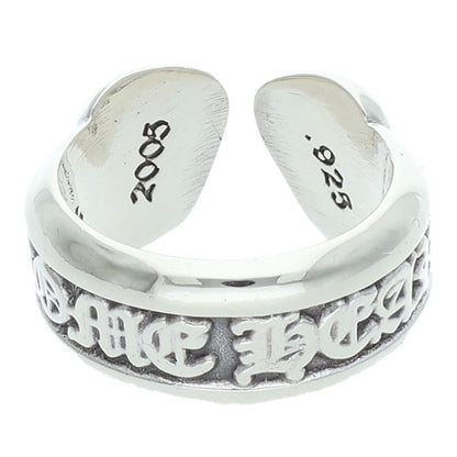 Chrome Hearts SM SCROLL LABEL 925 Silver Ring Size ONE SIZE