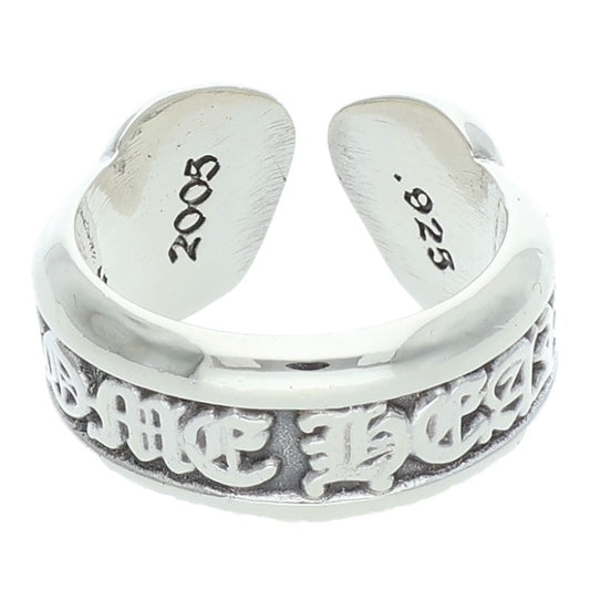 Chrome Hearts SM SCROLL LABEL 925 Silver Ring Size ONE SIZE