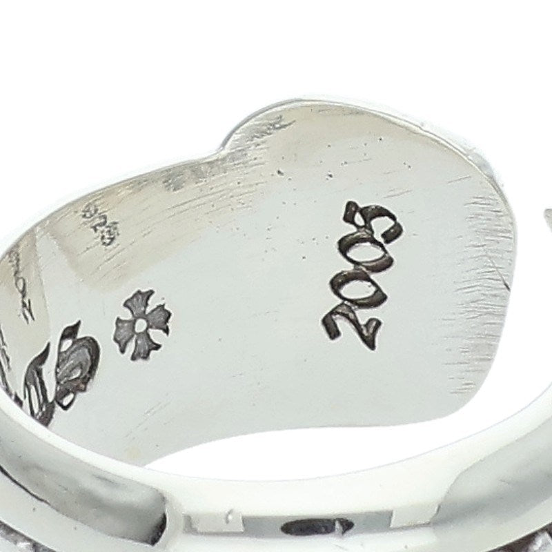 Chrome Hearts SM SCROLL LABEL 925 Silver Ring Size ONE SIZE