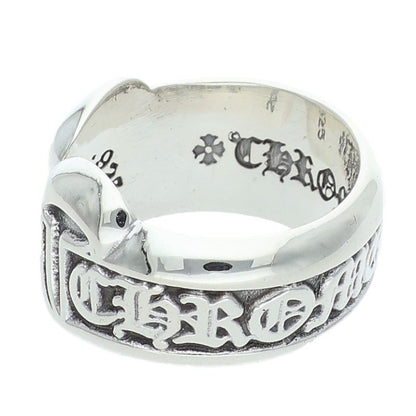 Chrome Hearts SM SCROLL LABEL 925 Silver Ring Size ONE SIZE