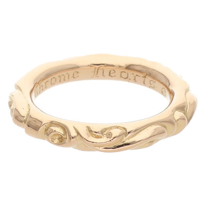 Chrome Hearts 22K Scroll Band Gold Ring Size ONE SIZE