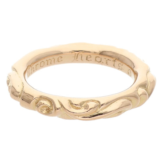Chrome Hearts 22K Scroll Band Gold Ring Size ONE SIZE
