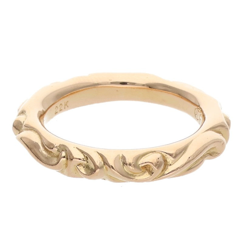 Chrome Hearts 22K Scroll Band Gold Ring Size ONE SIZE