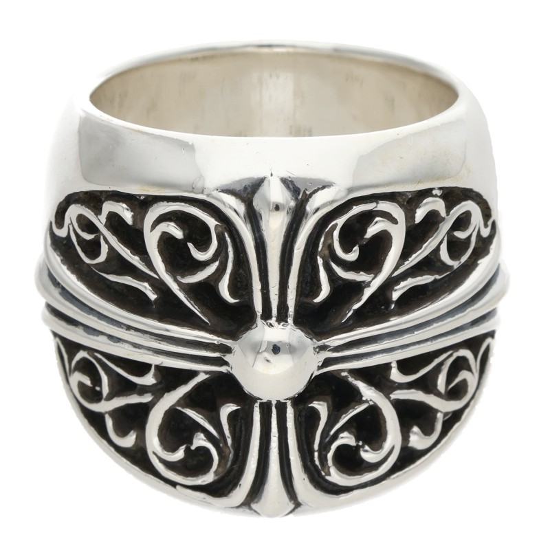 Chrome Hearts CLASSIC OVAL Cross Silver Ring Size ONE SIZE
