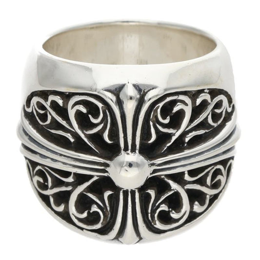 Chrome Hearts CLASSIC OVAL Cross Silver Ring Size ONE SIZE