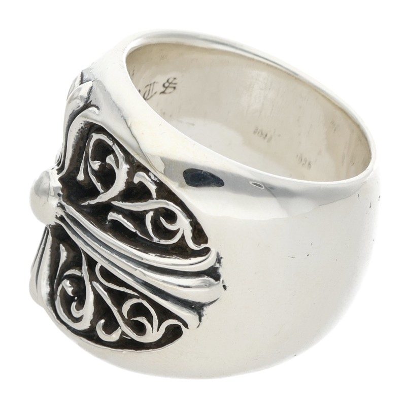 Chrome Hearts CLASSIC OVAL Cross Silver Ring Size ONE SIZE