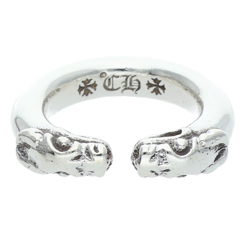Chrome Hearts DOUBLE DOG RING Silver Size ONE SIZE