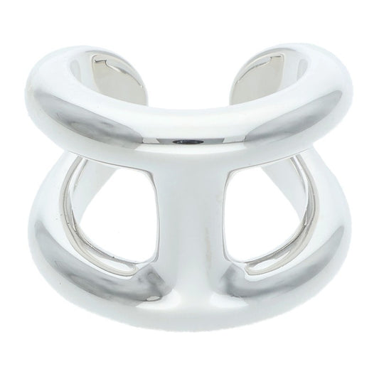 HERMES Osmose GM Silver Ring Size ONE SIZE
