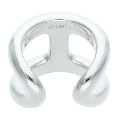 HERMES Osmose GM Silver Ring Size ONE SIZE