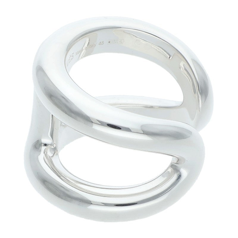 HERMES Osmose GM Silver Ring Size ONE SIZE