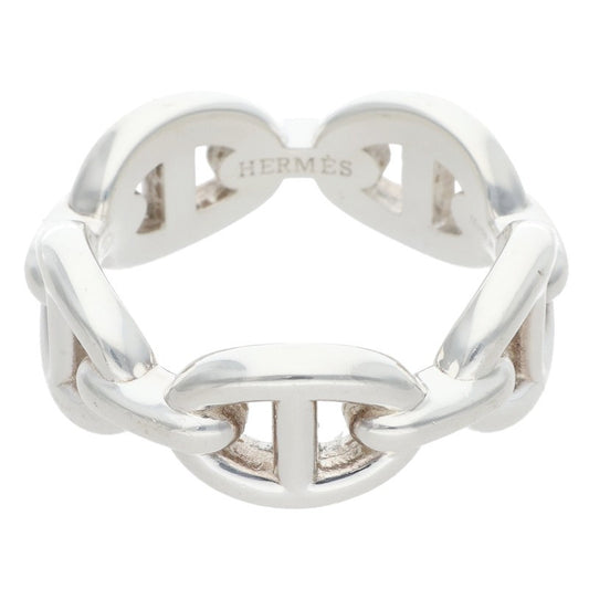 HERMES Chaine d'Ancre Enchainee PM Silver Ring Size ONE SIZE