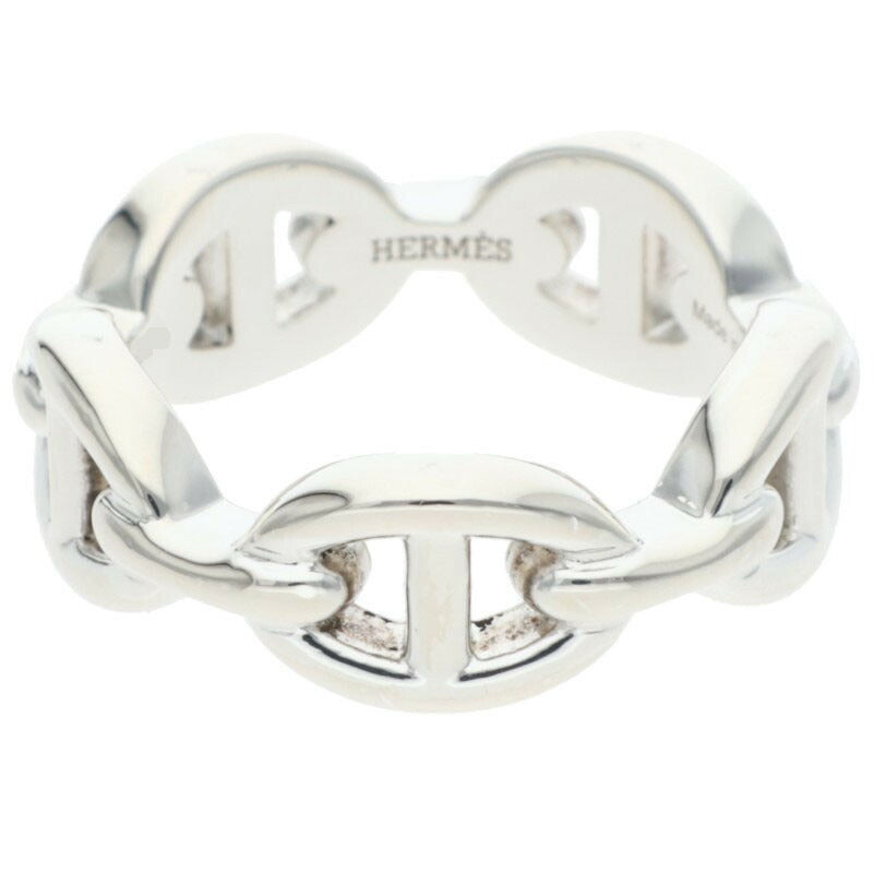 HERMES Chaine d'Ancre Enchainee PM Silver Ring Size ONE SIZE