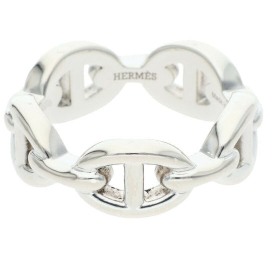 HERMES Chaine d'Ancre Enchainee PM Silver Ring Size ONE SIZE